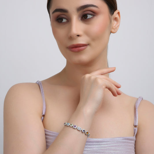Modern moissanite bracelet for women
