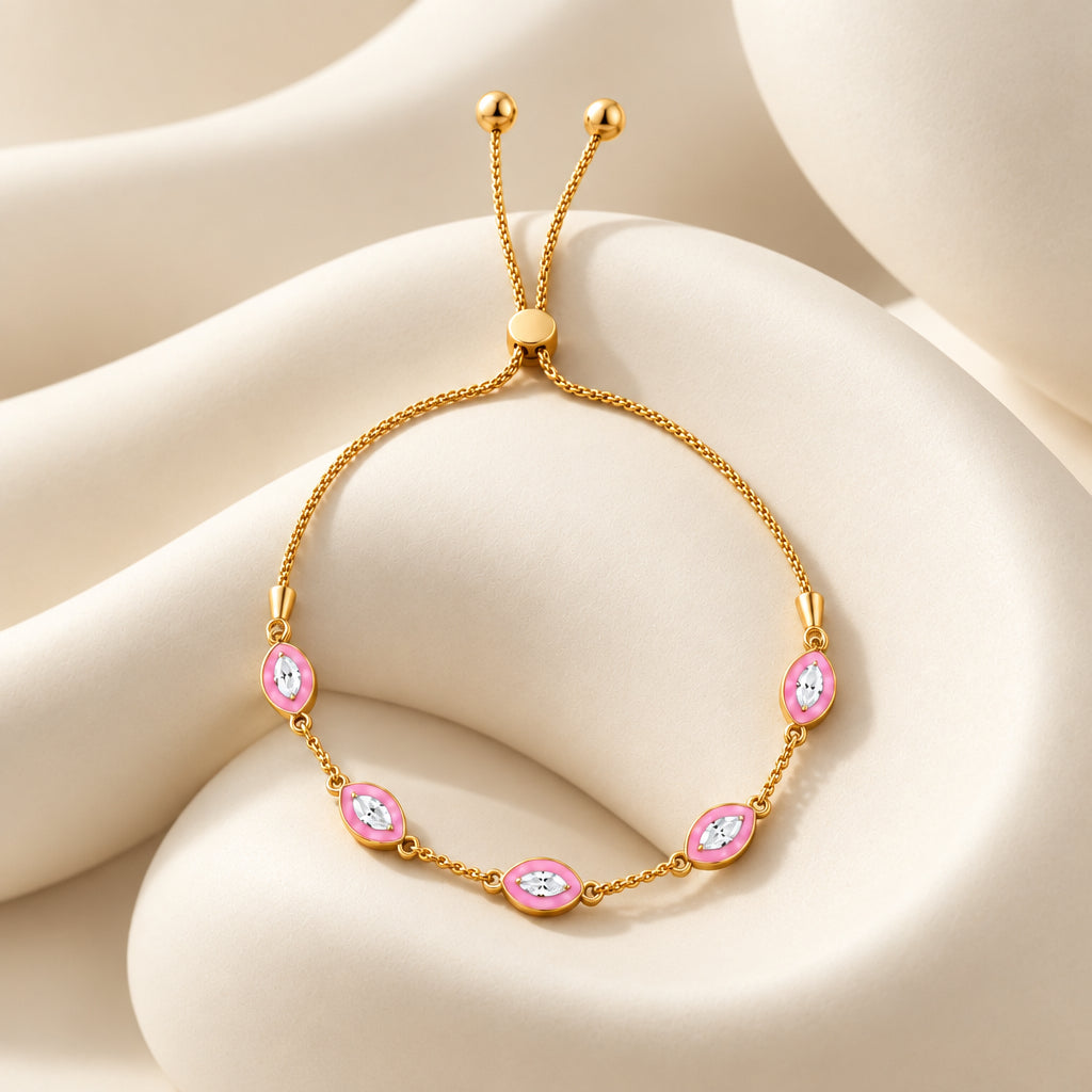 Candy Floss Moissanite Silver Bracelet