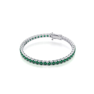 Green Sorbet Line Emerald Bracelet