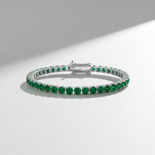 Green Sorbet Line Emerald Bracelet
