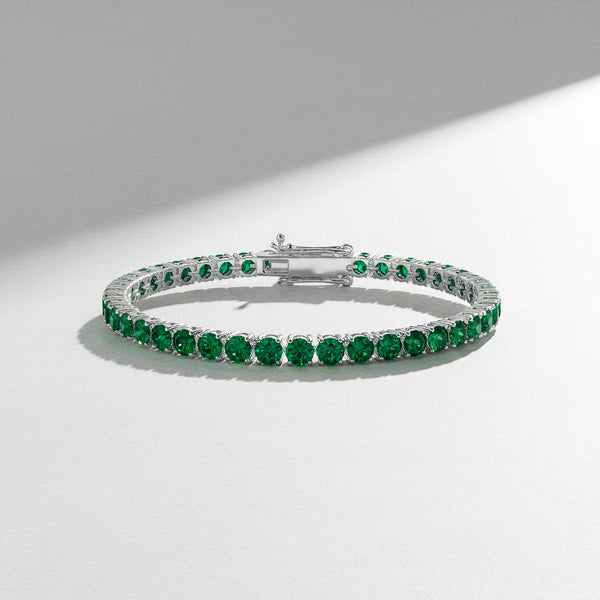 Green Sorbet Line Emerald Bracelet