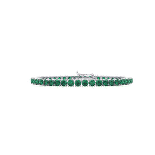 Green Sorbet Line Emerald Bracelet