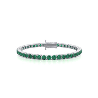 Green Sorbet Line Emerald Bracelet
