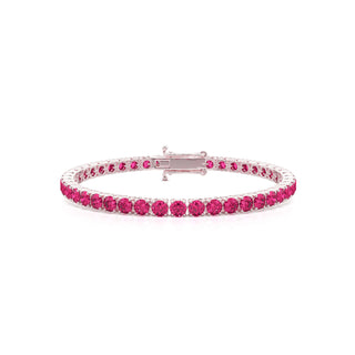 Red Sorbet Line Ruby Bracelet