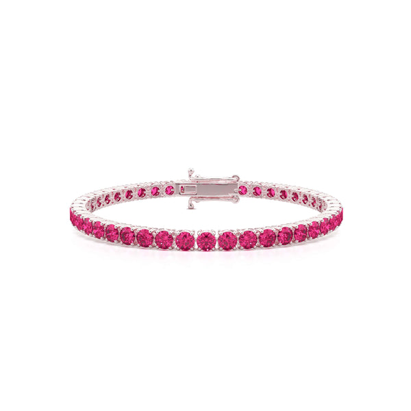 Red Sorbet Line Ruby Bracelet