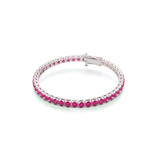 Red Sorbet Line Ruby Bracelet