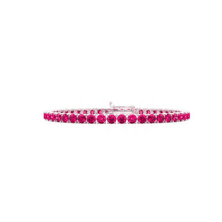 Red Sorbet Line Ruby Bracelet