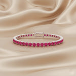 Red Sorbet Line Ruby Bracelet