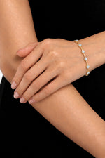 Bamboo Silver Moissanite Bracelet