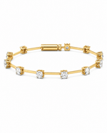 Bamboo Silver Moissanite Bracelet