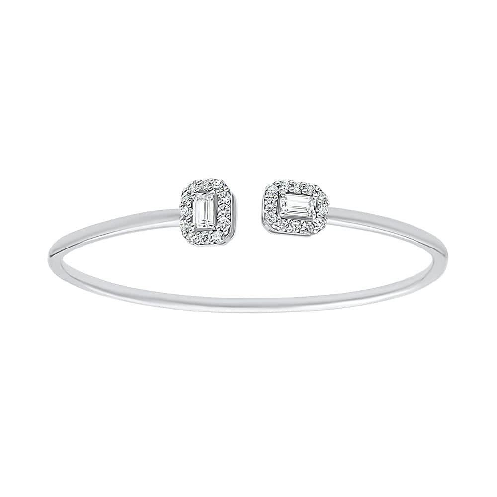 Flexi Emerald and Round Shape Silver Bangles for women - Adila Jewels