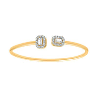 Flexi Emerald and Round Shape Silver Bangles for women - Adila Jewels