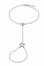 Aabha Hand Chain Bracelet | Sterling Silver Chain