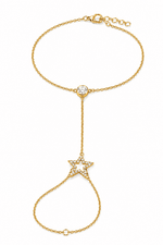 Aabha Hand Chain Bracelet | Sterling Silver Chain