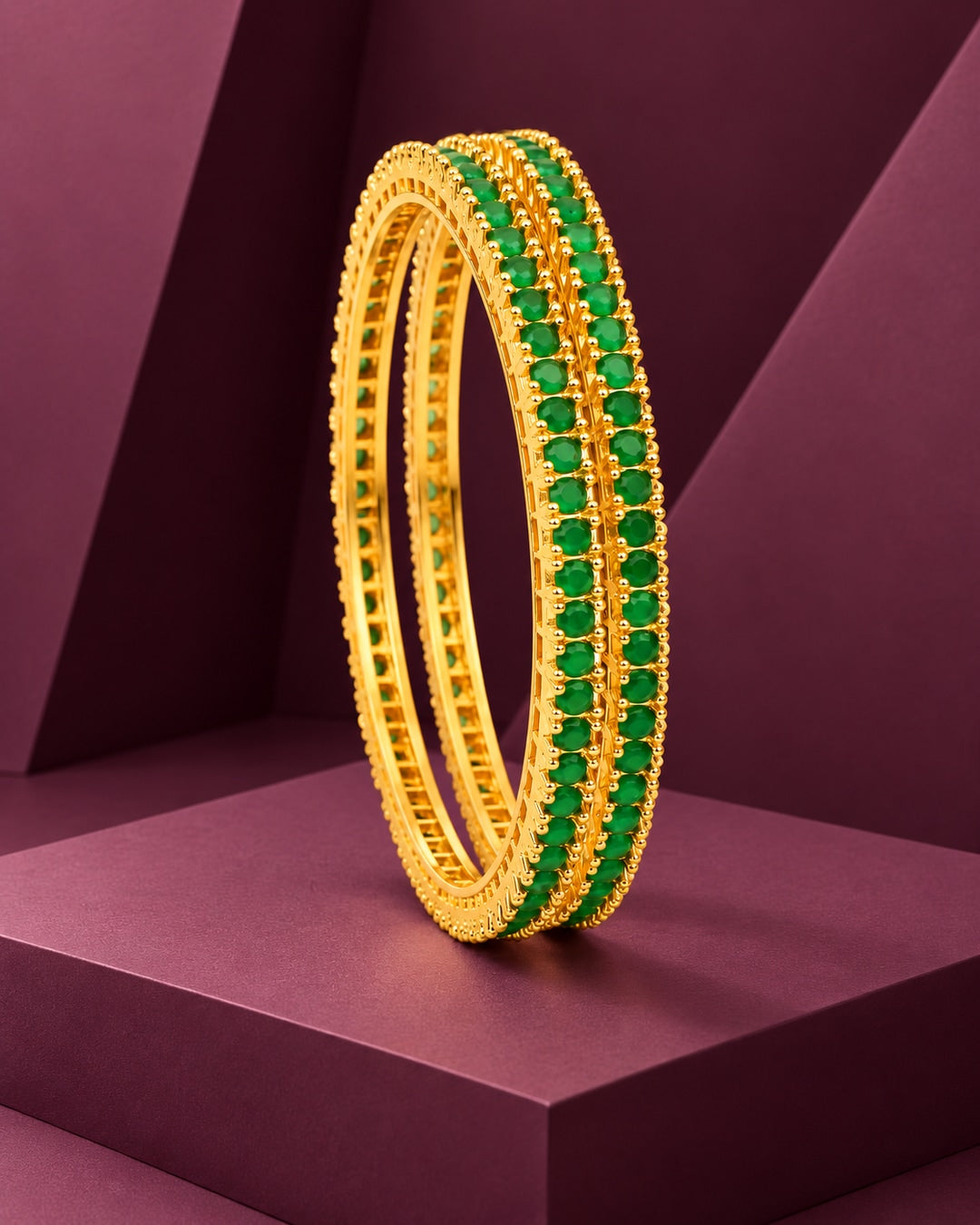 Hariyali Line Bangles