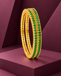 Hariyali Line Bangles
