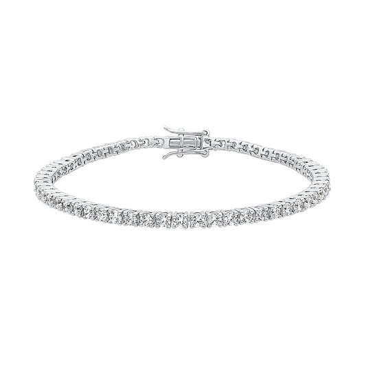 Classic Tennis Silver Bracelet for women  - Adila Jewels