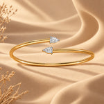 Two Stone Pear Radiance Moissanite Bangle