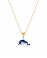 Dolphin Slider Charm Silver Moissanite