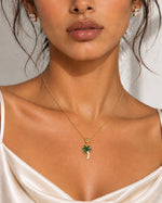 Palmtree Slider Charm Silver Moissanite