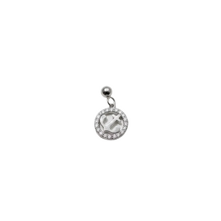 Circle Anchor Slider Charm Silver Moissanite | Charm | Adila Jewels