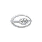 Elliptic Oval Shape Moissanite Ring