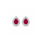 Scarlet Pop Halo Stud Earrings