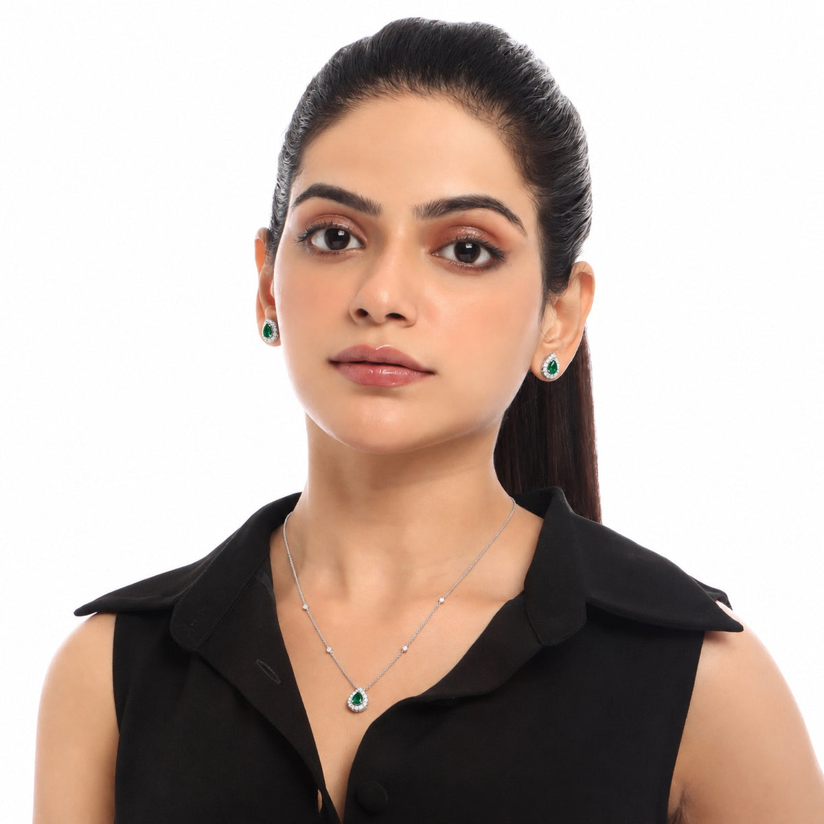 Apple Rush Halo Stud Earrings