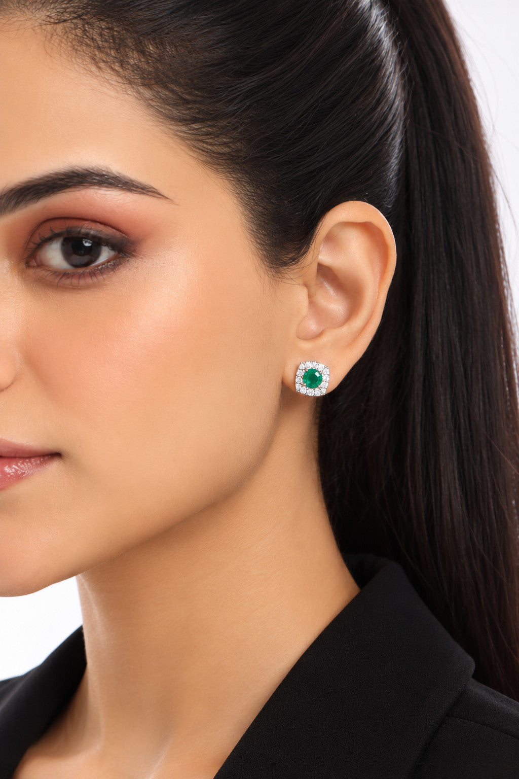 Pine Pop Halo Stud Earrings