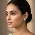 Reina Dual Row Moissanite Hoop Earrings