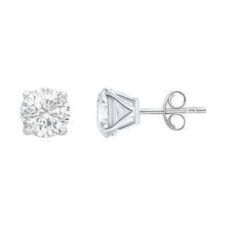 The Celestial Round Cut 1.50ct Diamond Stud Earrings in Gold - Adila