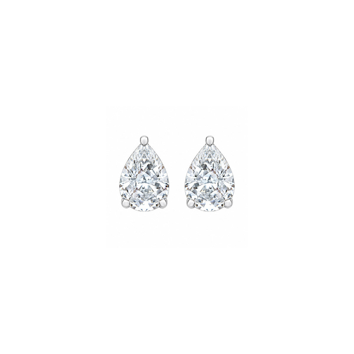 Nina Pear Moissanite Stud Earrings