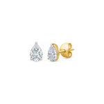 Nina Pear Moissanite Stud Earrings
