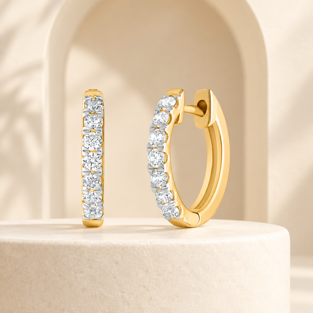 Naira 1/2 Carat Huggie Earrings