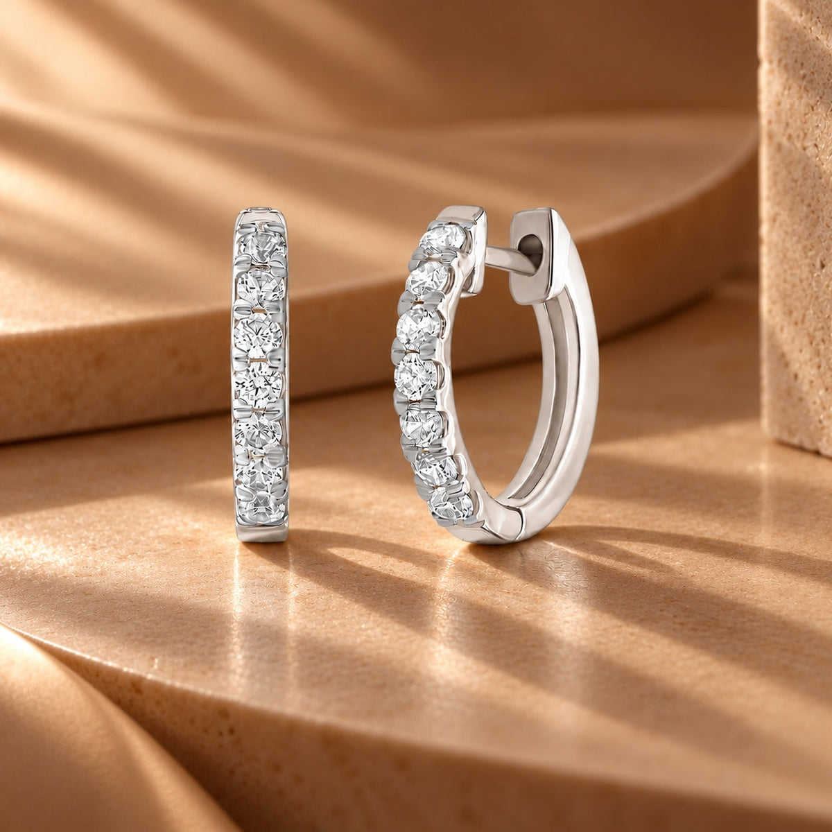 Naira 1.00 Carat Huggie Earrings