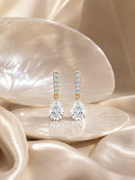 Meera Pear Drop Moissanite Earrings