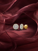 Celeste Halo Moissanite Stud Earrings