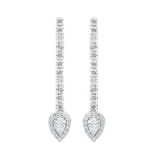 Mira Pear Drop Earrings with Moissanite in 925 Sterling Silver - Adila