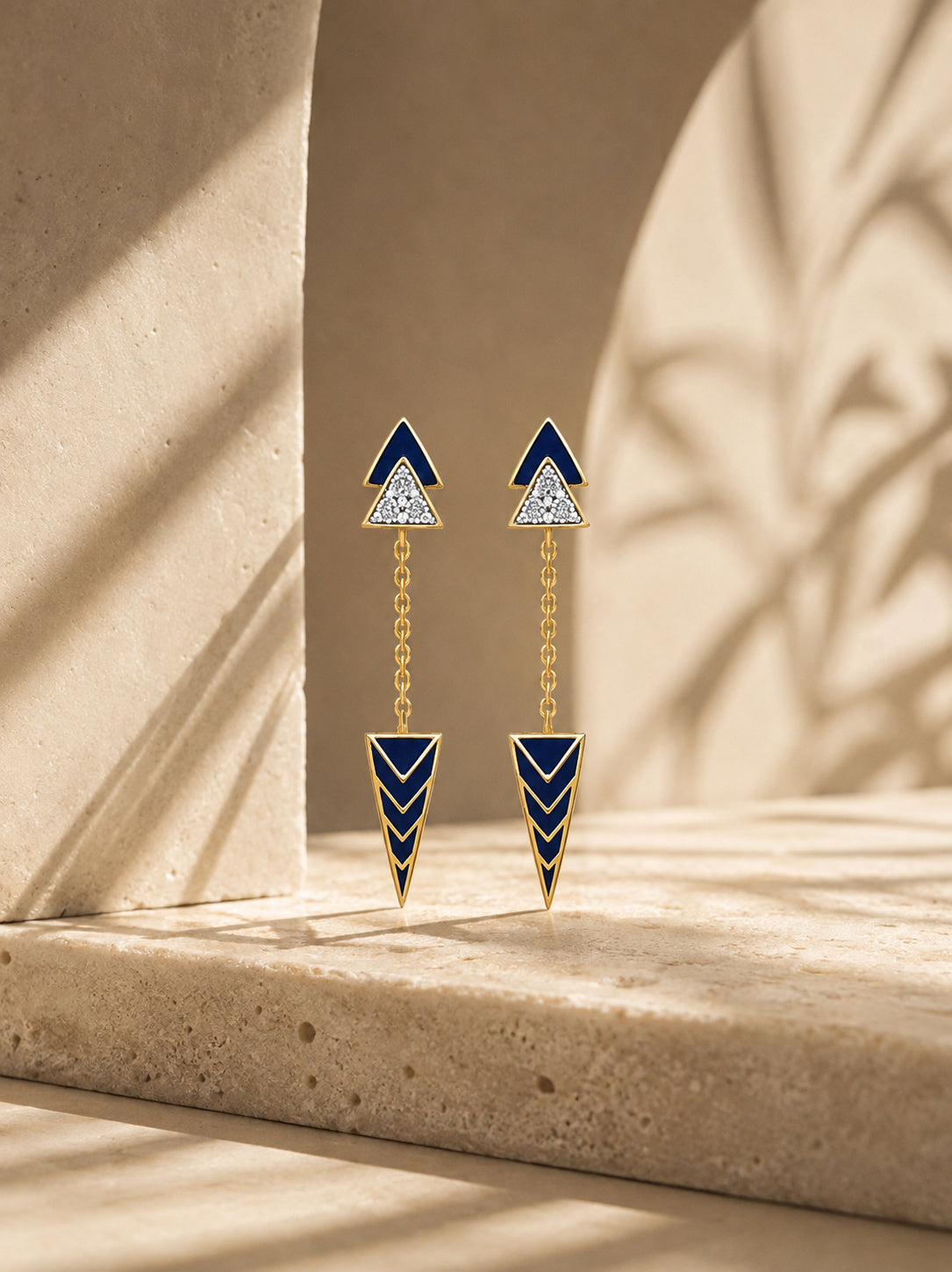Azure Enamel Earrings