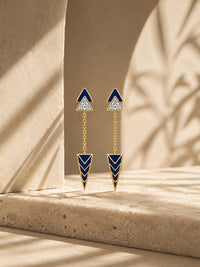 Azure Enamel Earrings