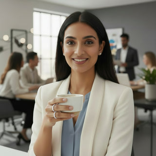 Vanilla Pop Band | Modern Silver Moissanite Ring | Adila