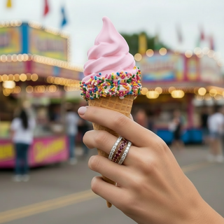 Cherry Pop Band | Ruby Silver Ring for Women | Adila