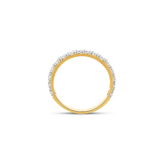 Vanilla Pop Band | Modern Silver Moissanite Ring | Adila