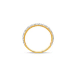 Vanilla Pop Band | Modern Silver Moissanite Ring | Adila