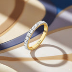 Vanilla Pop Band | Modern Silver Moissanite Ring | Adila