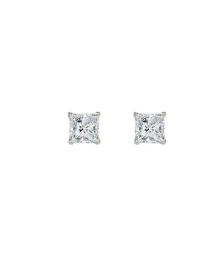 1.40ct Princess cut Studs earrings for women - Maya | Adila Jewels