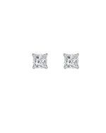 Silver moissanite earrings 1.40ct for women