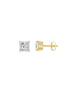 Silver moissanite earrings 1.40ct for women