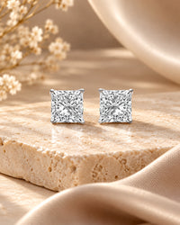 Maya Princess Cut 1.40 cts Studs