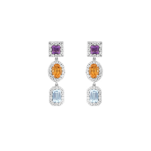 Multi-stone Earrings for women - Soleia | Adila Jewels